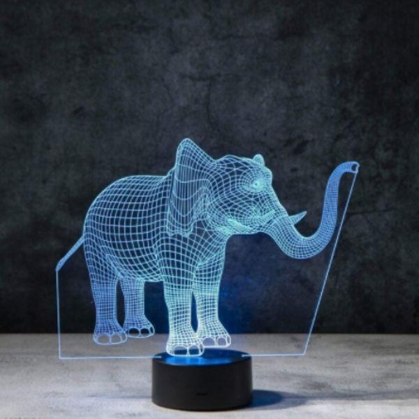 Luminária Decoração 3D Elefante + Frete Grátis + Envio Imediato + Brinde