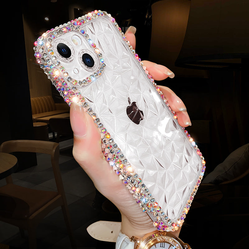 Case Luxo Glitter Diamante Transparente para iPhone + Frete Grátis + Envio Imediato + Brinde