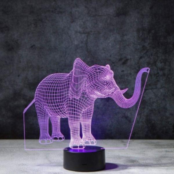 Luminária Decoração 3D Elefante + Frete Grátis + Envio Imediato + Brinde