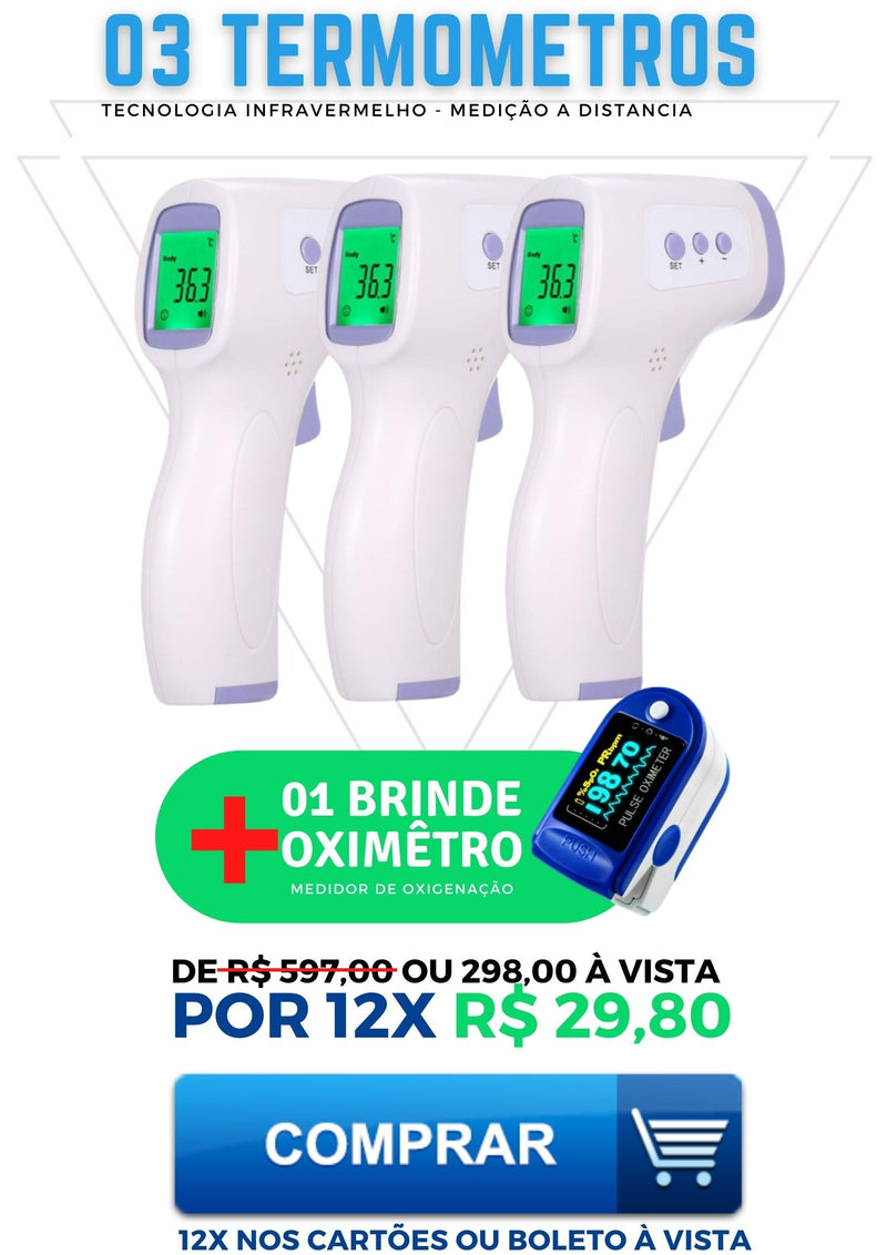 Promoção Especial - Oximêtro (mede oxigenação) e Termômetro(mede temperatura a distancia) - Frete Grátis - REC